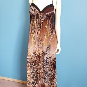 Leopard print Maxi Dress
